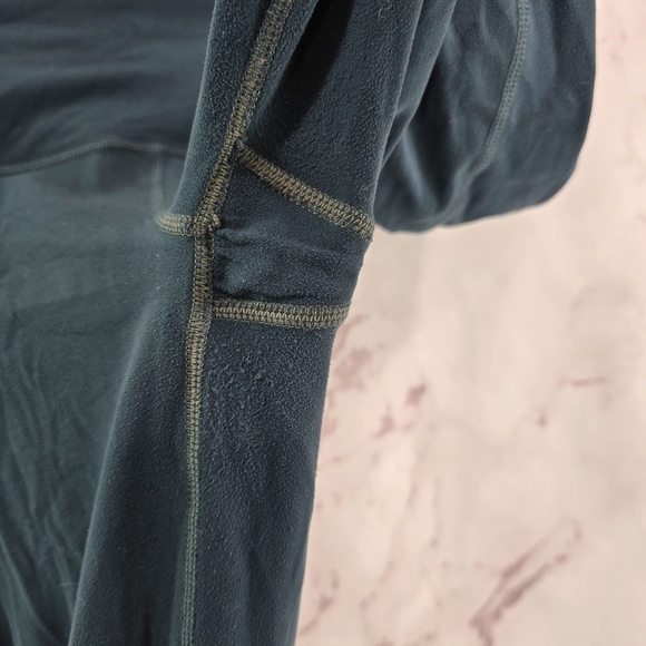 Athleta Leggings Womens Medium Green White Mesh Salutation Colorblock Power Vida - Picture 10 of 13